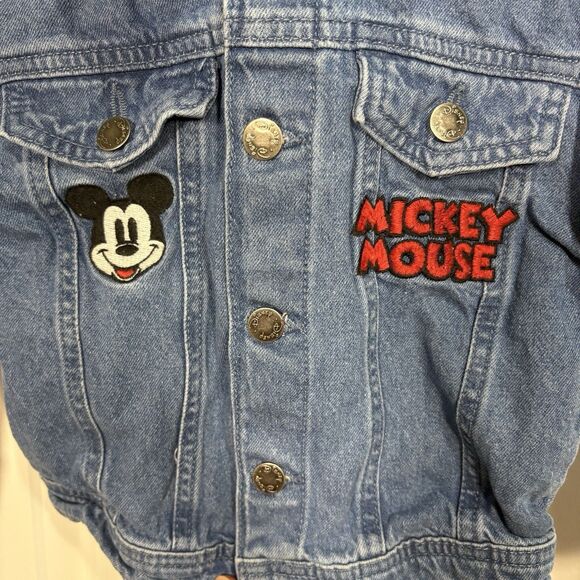 Mickey Mouse Jacket 3T Toddler Denim Vintage Disney Jean Coat Y2K Core - Picture 3 of 8